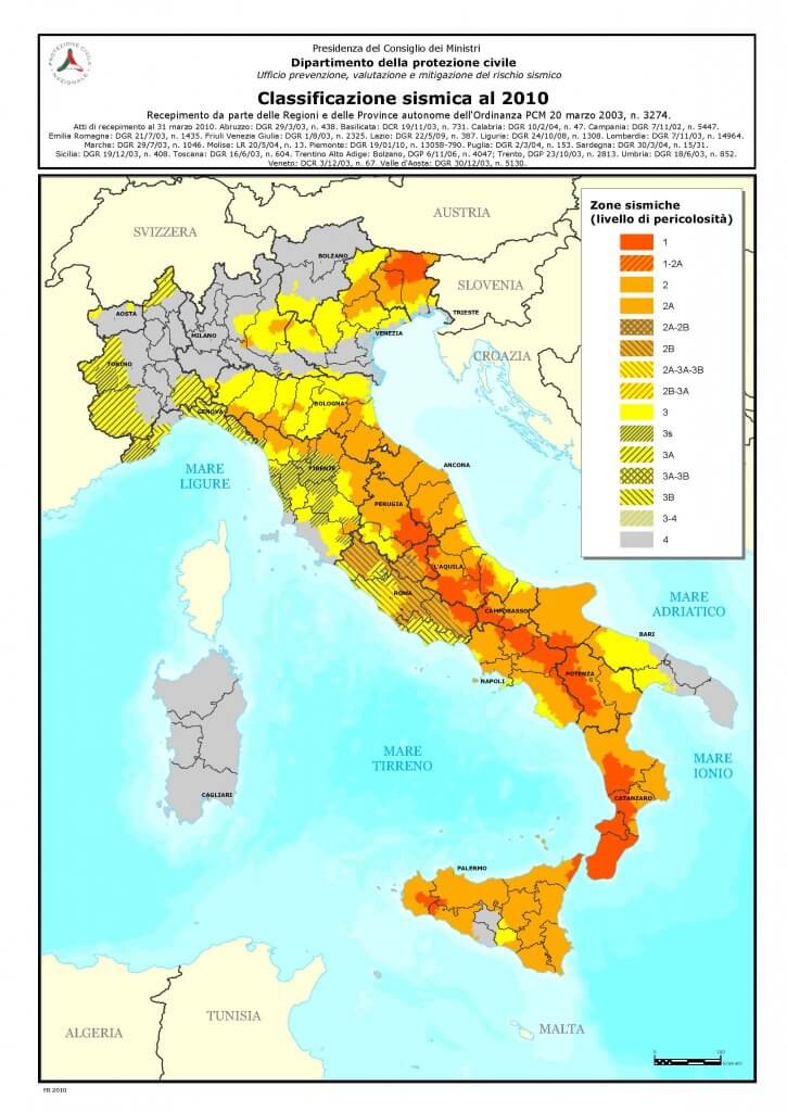 地震地图意大利