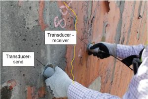 超声波脉冲速度，用于评估混凝土裂缝