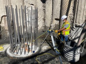 Crosshole Sonic Logging - Concrete Caissons - Bridge in Ontario Canada - FPrimeC Solutions